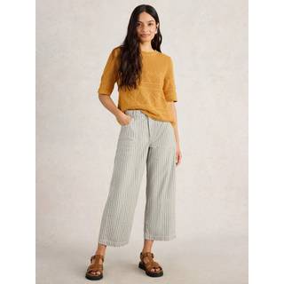 White Stuff White Stuff Yellow Cotton Stitchy Knitted T-Shirt