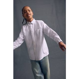 Next Stripe Relaxed Fit Long Sleeve Oxford Shirt (3-16yrs)