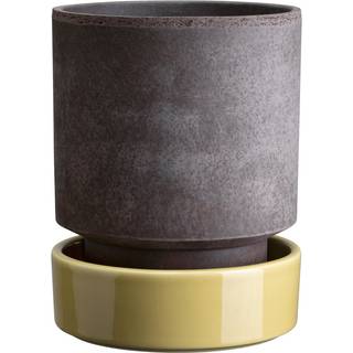 Bergs Potter Hoff krukke Ø16 cm, Raw Grey-Pale Yellow