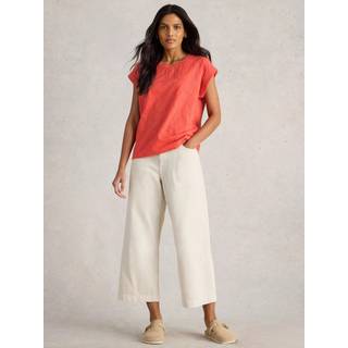 White Stuff 100% Organic Cotton Betty Broderie T-Shirt52