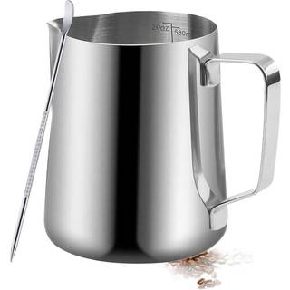 Mælk skumkande - 350 ml/600 ml mælk fror kop rustfrit stål kande dampende kande (12 oz/20 oz/) mælkekaffe cappuccino latte kunst barista damp pit