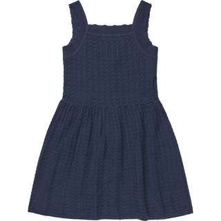 FUB Strikket Kjole Dark Navy 110 cm  Marineblå  110 cm  kvinde