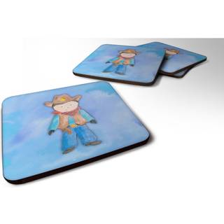 """" Caroline's Treasures Cowboy Watercolor Decorative Coasters 3.5 Multicolor """"