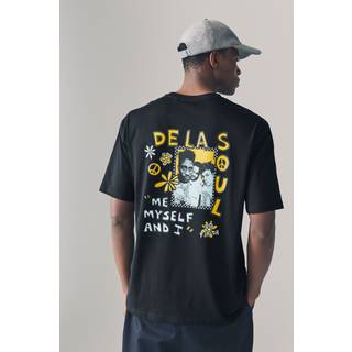 Next Black De La Soul Regular Fit Band Graphic Print T-Shirt