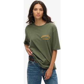 Superdry Superdry Green Oversized Tattoo Back Graphic T-Shirt
