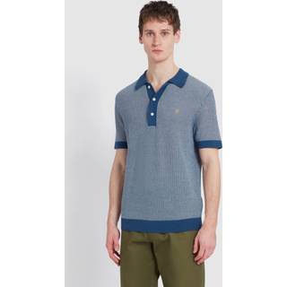 Farah Farah Blue 100% Cotton Sandford Knit Polo Shirt