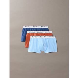 3 Pack Boys Trunks - Icon Cotton Stretch - Red - 12-14