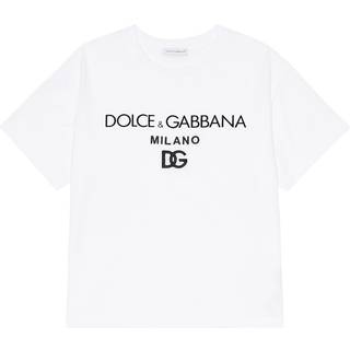 Dolce&Gabbana Kids Logo cotton T-shirt - white - Y 4