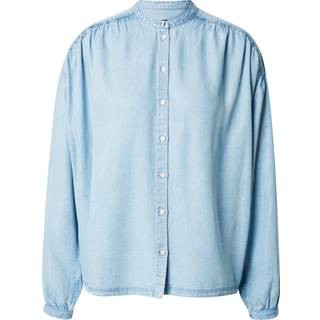 Skjorte med relaxed fit og denimlook