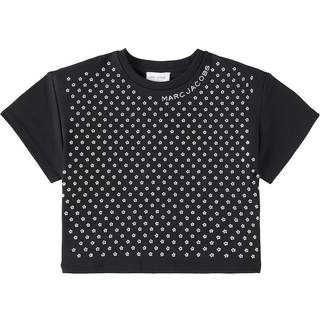 Marc Jacobs Kids Floral embellished cotton T-shirt - black - Y 5