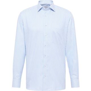 MODERN FIT Shirt in turquoise striped