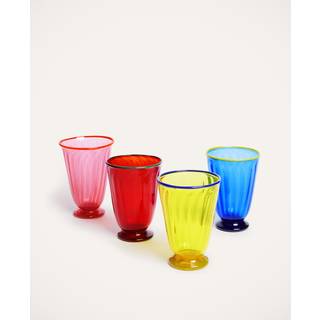 La DoubleJ Glassware - 'Rainbow' glasses, set of four in multicolor murano glass