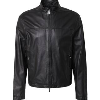 Armani Exchangetil mænd. XM000448AF13136UC001 Sort læderjakke i bikerstil (S), Casual