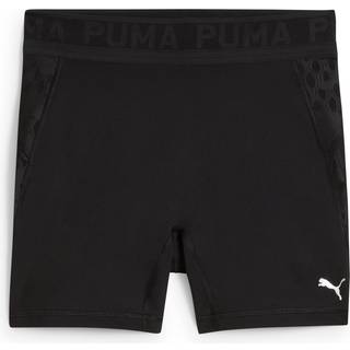 Women&#39;s Puma LACE High-Waisted 5&#34; Short Tights, Black, Size M, Clothing - Black - M