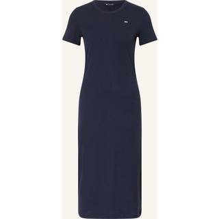 TOMMY JEANS Tjw Rib Bodycon Midi Dress C1g Dark Night Navy S
