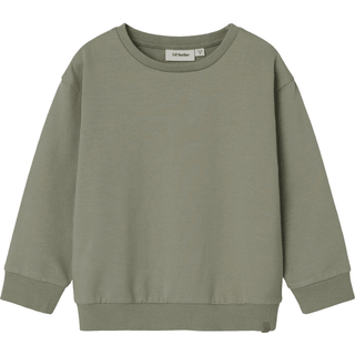 Lil' Atelier Sweatshirt Seagrass Med Ribkant - Str. 5y 110cm