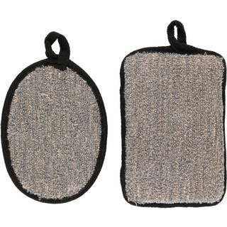 Mineas Body Scrubber Black 2 Pcs Black