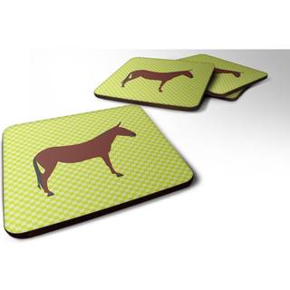 """" Caroline's Treasures Hinny Horse Donkey Green Decorative Coasters 3.5 Multicolor """"