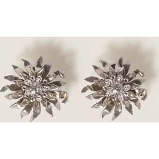 Metal Earrings with Crystals in Steel - OS