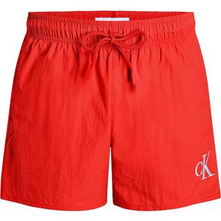 Short Drawstring Swim Shorts - CK Monogram - Red - L