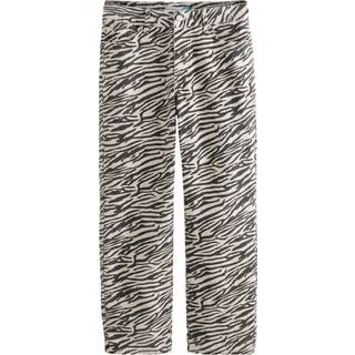 Next Zebra Print Straight Leg 100% Cotton Jeans