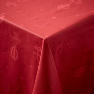 Nordisk Tekstil Juletid damask rød 140x270 cm