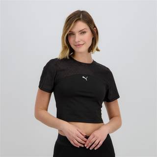 Women&#39;s Puma LACE Crop Top, Black, Size M, Clothing - Black - M