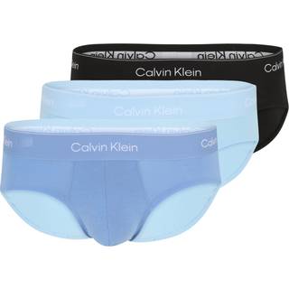 3 Pack Briefs - Icon Cotton Stretch - Blue - S
