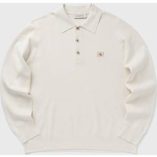 Cotton Polo Jumper - White - L