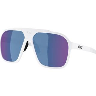 BLIZ Active Eyewear A002 White Solbriller - Uni - grey w blue mirror