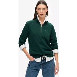 Superdry Superdry Green Classic Knit Half Zip 100% Cotton Jumper