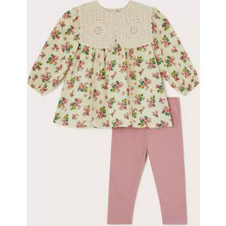 Monsoon Baby Rosanna Blomster hæklet krave top og Leggings'sæt3 - 4 år (98 - 104cm)