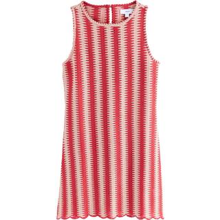 Next Hæklet Shift Stribet Kjole - Middel