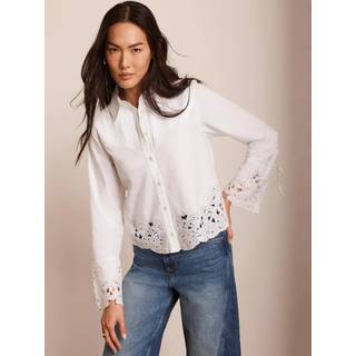 Mint Velvet 100% Bomuld Cut Out Detail Afkortet SkjorterX-Large