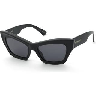 Nina Ricci Kvinde SNR434 700 Solbriller Acetat Sort Røg Cat Eye Normal