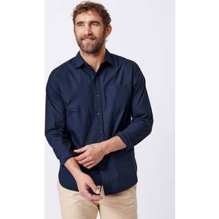 Aubin Aubin Blue Gladstone Poplin 100% Cotton Shirt