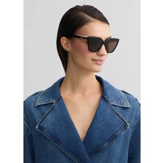 Liu Jo Kvinde LJ813S 001 Solbriller Acetat Sort Brun Firkantet Normal