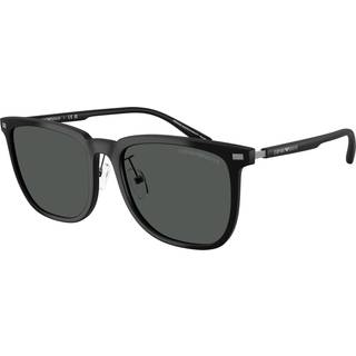 Emporio Armani Unisex EA4255D 500187 Solbriller Injiceret Sort Grå Geometrisk Normal