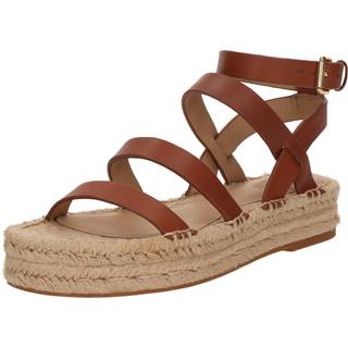 Lauren Ralph Lauren Polly Gladiator Leather Strap Platform Flat Espadrilles Sandalseu355