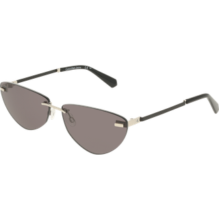 Calvin Klein Kvinde Calvin Klein CKJ25208S 043 Solbriller Metal Sølv Grå Cat Eye Normal
