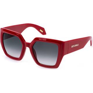 Just Cavalli Kvinde SJC149 07FU Solbriller Injiceret Rød Røg Firkantet Normal Skygge