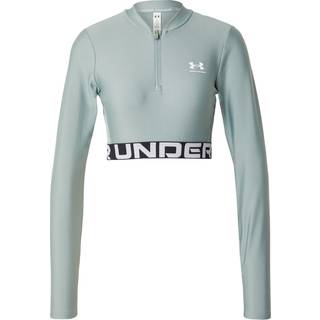 HeatGear® Rib Women's ¼ Zip Long Sleeve Silica Green / Silica Green / White M