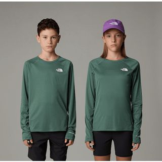 The North Face Kid's Teen Sunriser L/S Tee Løbeshirt Børn størrelse XXL farve olivengrøn