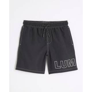 River Island River Island Black Boys Luminis Swim Shorts