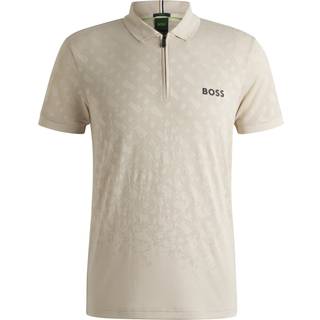 Hurtigtørrende Active-poloshirt med gradueret monogram i jacquardmønster