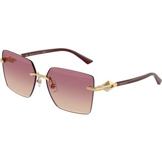 Jimmy Choo Kvinde JC4018 302413 Solbriller Metal Guld Marrone Firkantet Normal Skygge