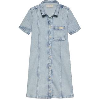 Slim Denim A-line Dress - Blue - 16 years (170 cm)