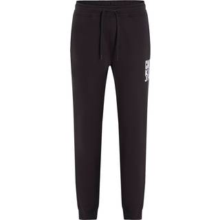 Cotton Terry Logo Joggers - Black - M