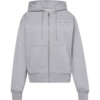 Monogram Logo Zip Hoodie - Grey - XS
