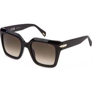 Police Kvinde SPLR26E NEW DAWN 4 700Y Solbriller Acetat Sort Brun Firkantet Normal Skygge
